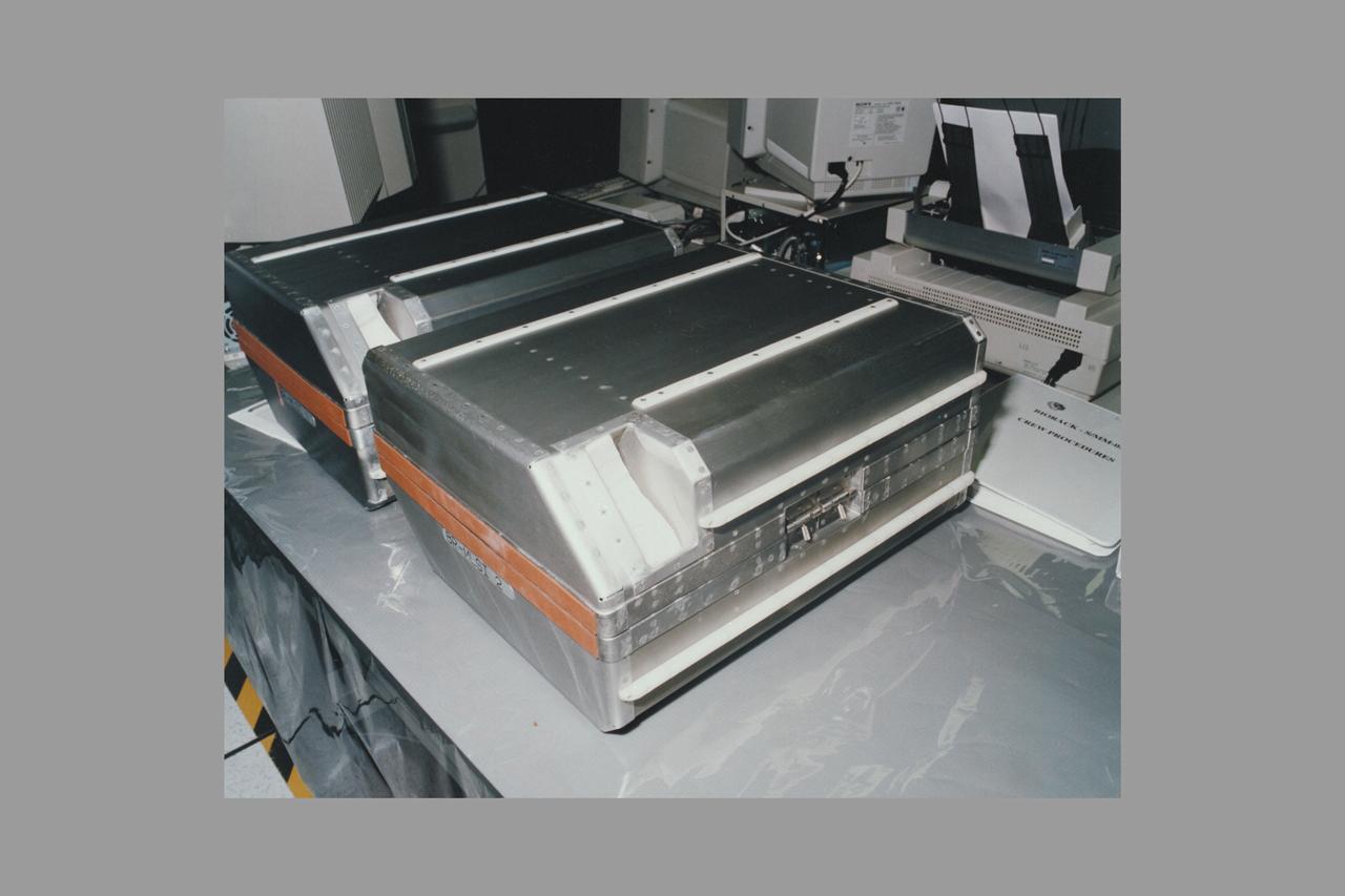 European Space Agency's Biorack MLSI (middeck locker stowage insert)