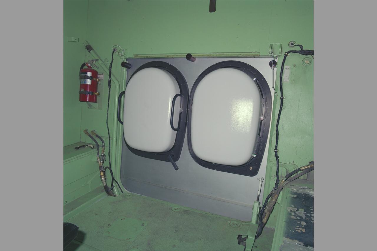 HAZMAT Vehicle interior at FMC, PLS Pack donning station