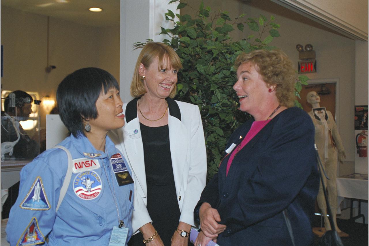 1996 'STELLAR' program commencement with special guest Zoe Lofgren (U.S. Congresswoman, CA) as she tours the STELLAR project displays with STELLAR students and teachers