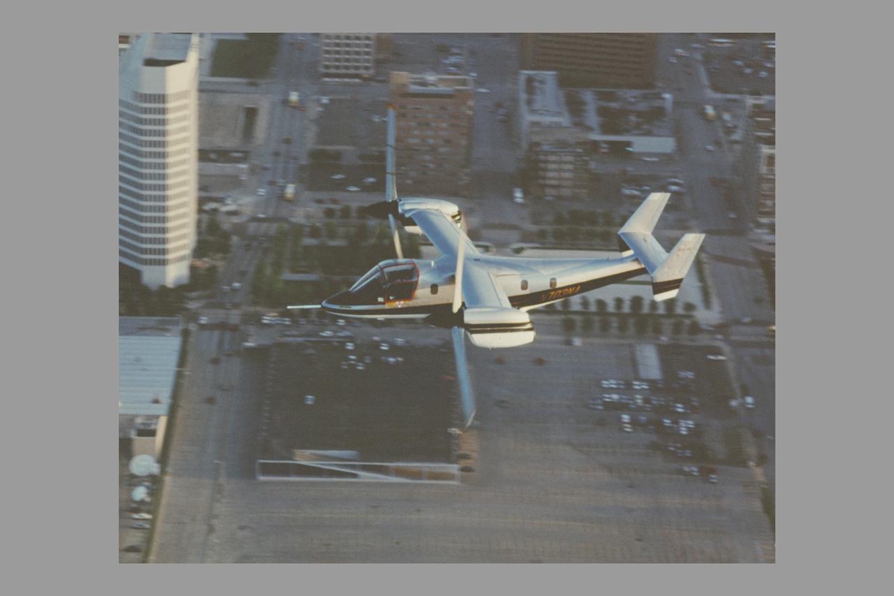 XV-15 (N703NA) Tiltrotor at the Dallas Convention Center Heliport/Vertiport Bell Photo number 042869