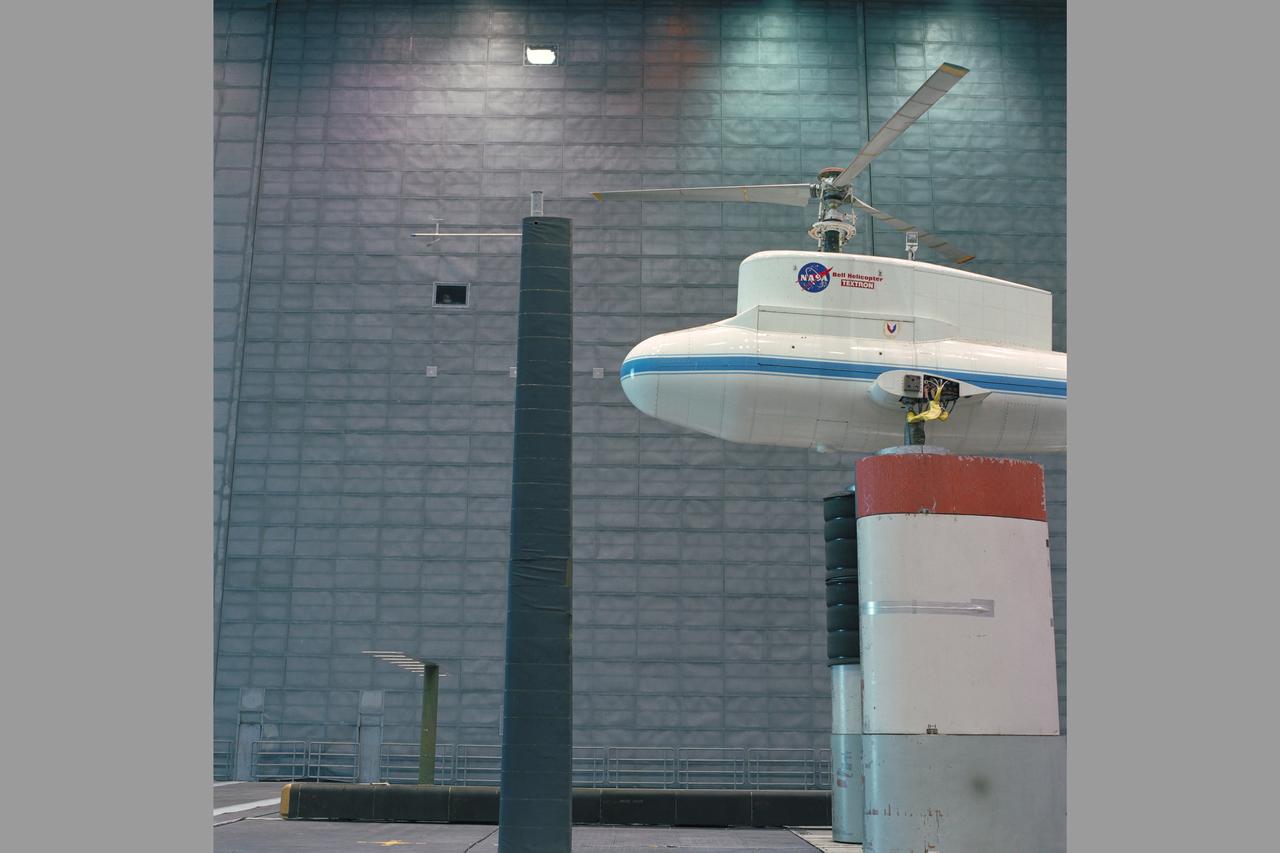 XV-15 Rotor Installation in 80X120 ft. Wind Tunnel Test-0048. Noise Reduction