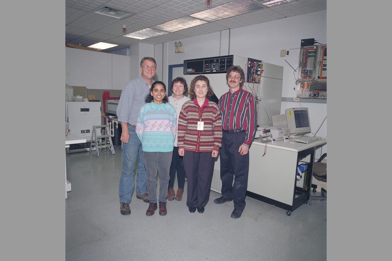 adsorption compression for Mars ISRU ( In-SITU Resource Utilization) N-239 lab with (L-R) J. Finn, I Constantinescy, L Mulloth, J Howard, D Affleck