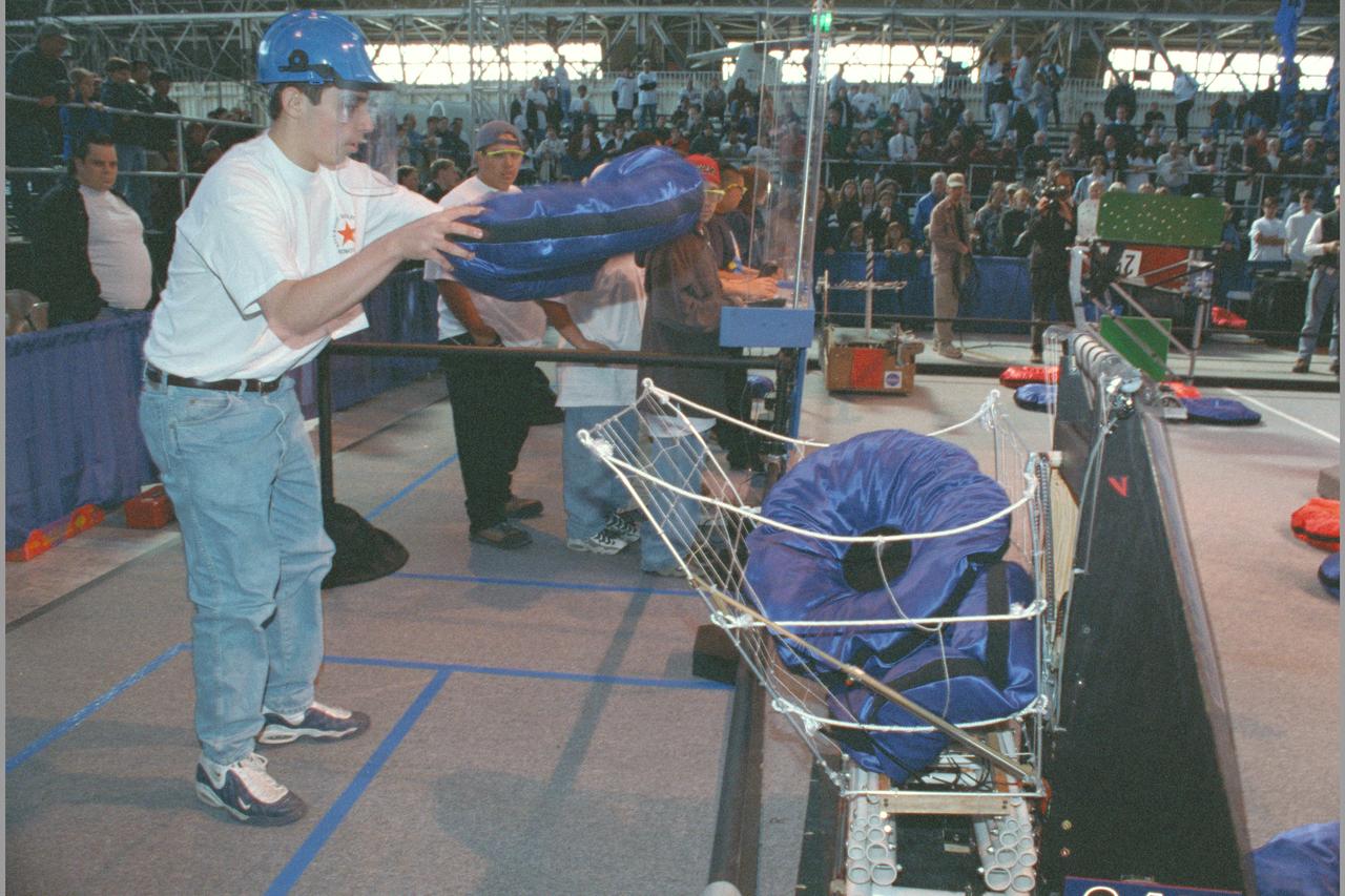 NASA AMES sponsored  FIRST (Inspiration and Recognition of Science and Technology) Western Regional Robot Games Student competition in Hangar 1 (BOBOT)