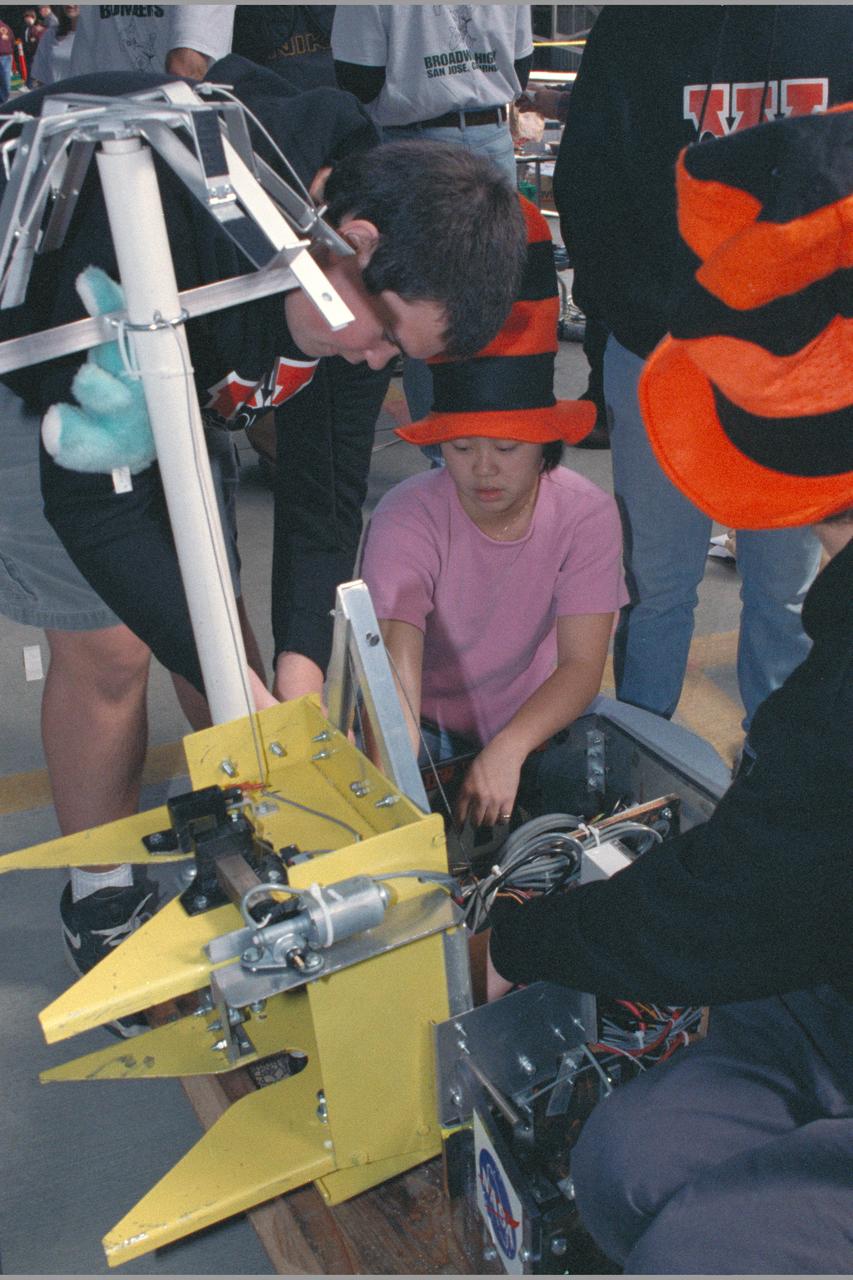 NASA AMES sponsored  FIRST (Inspiration and Recognition of Science and Technology) Western Regional Robot Games Student competition in Hangar