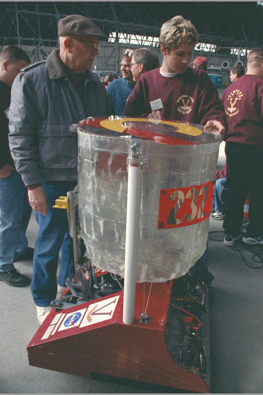 NASA AMES sponsored  FIRST (Inspiration and Recognition of Science and Technology) Western Regional Robot Games Student competition in Hangar