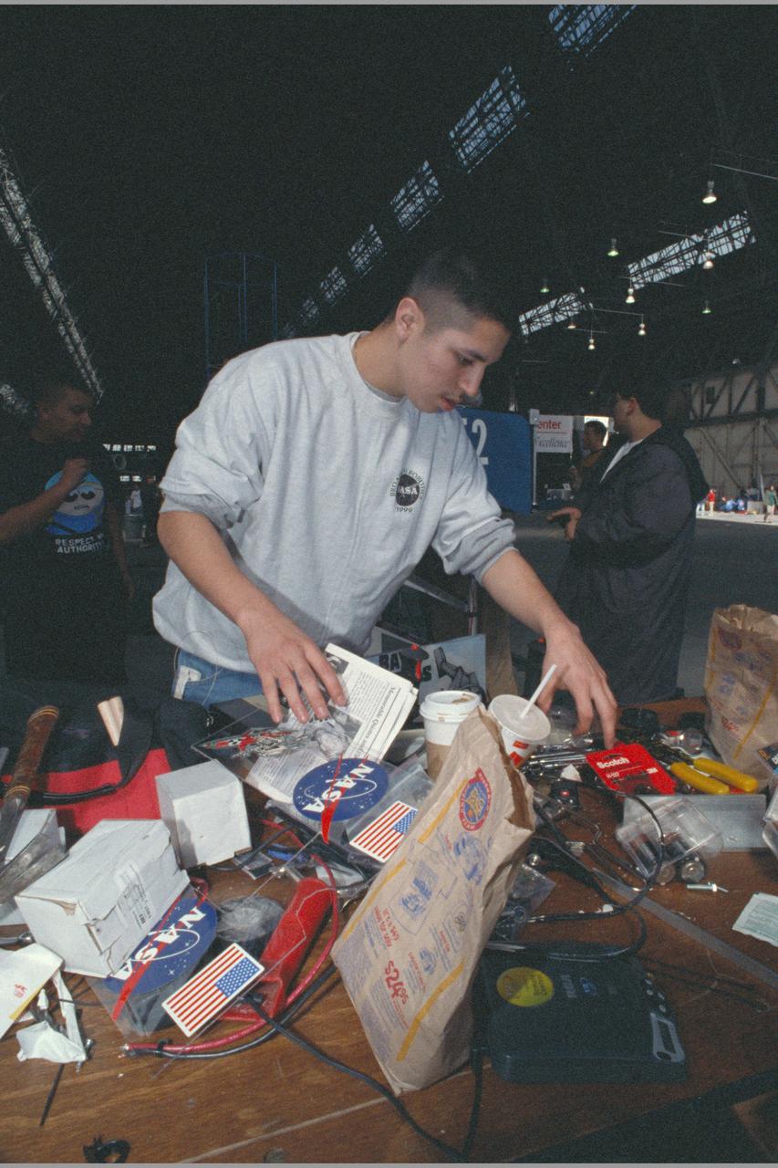 NASA AMES sponsored  FIRST (Inspiration and Recognition of Science and Technology) Western Regional Robot Games Student competition in Hangar