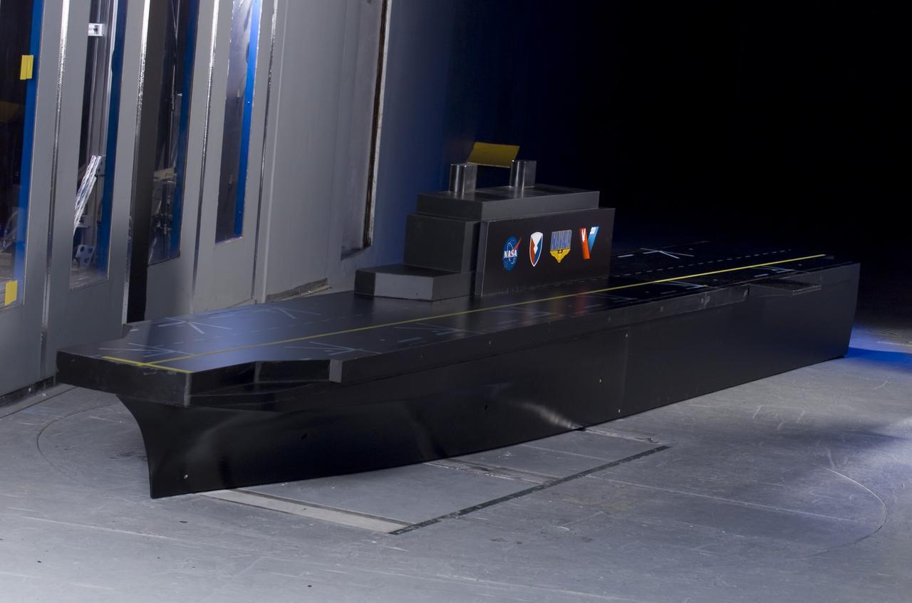 7x10ft#1 W. T. aircraft carrier (model ship) installation for oil flow tests