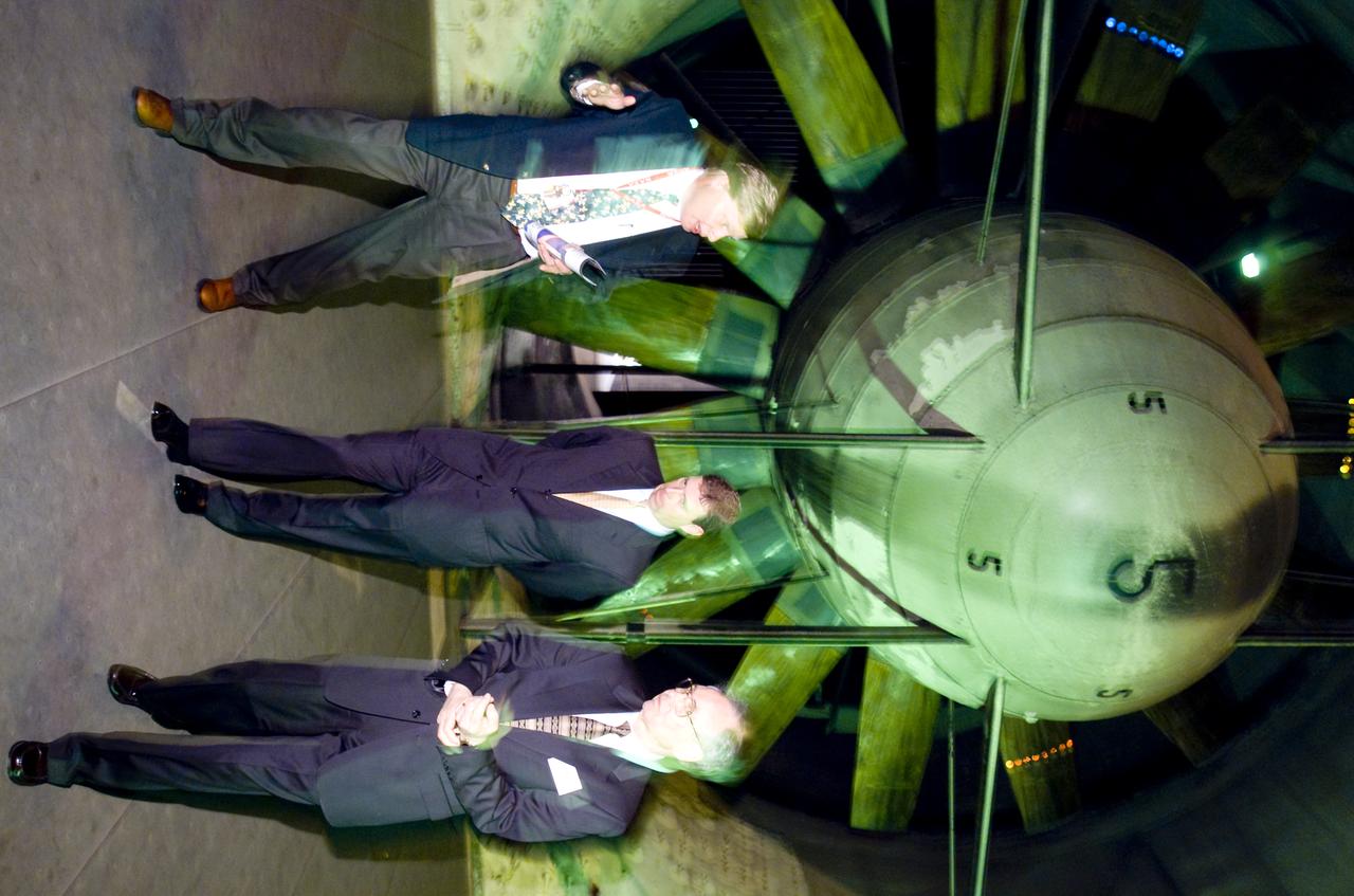 British royalty visits Ames; Prince Andrew, Duke of York on tour of NFAC (40x80x120ft w.t.)