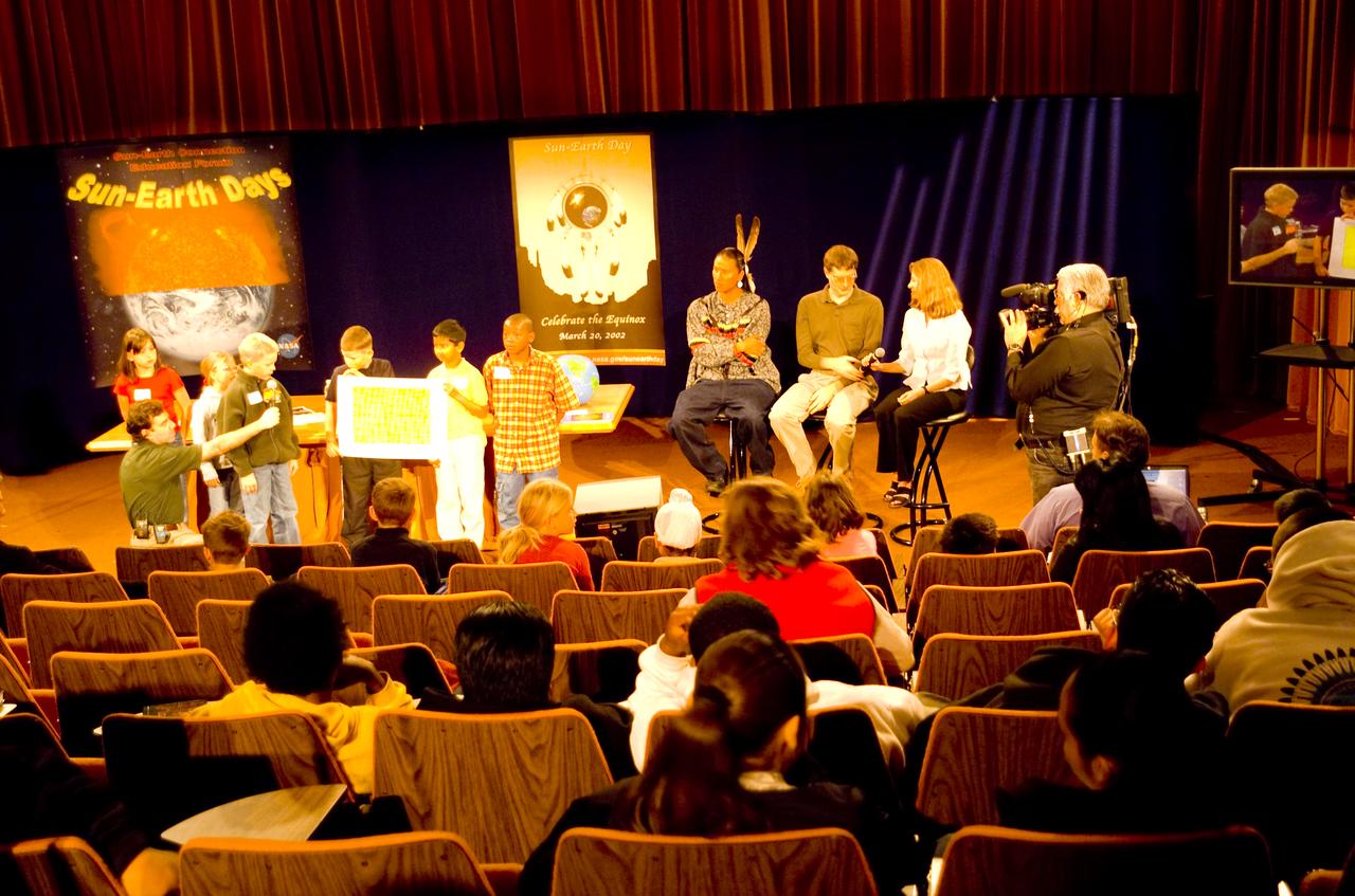 Sun-Earth Day WEBCAST - NASA TV; Host Paul Mortfield, Astronomer Stanford Solar Center and visiting students from San Francisco Bay Area Schools