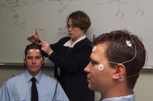 CVSRF: 747 Simulator Trials of Fatigue Countermeasures:  (L-R) Brian Spence, Melissa Mallis and Mike Holmboe