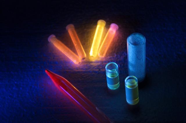Astrochemistry Laboratory; nebula like gases forming cellular like structures  'amino acids'  PAH's (by blacklight)