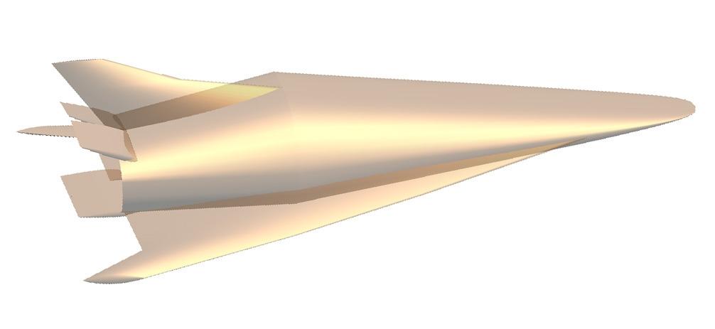 Sim Ops 2002 R&D report images; SHARP (Slender Hypersonic Aerodynamic Research Probe) CTV Crew Transfer Vehicle) CGI image created by V Hawke & C Tang (Eloret Corp)