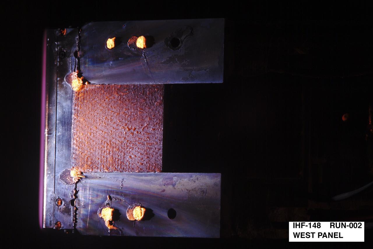 NEXT GENERATION THERMAL PROTECTION MATERIALS TESTING IN INTERACTIVE HEATING FACILITY; IHF-148 Run 002 West Panel