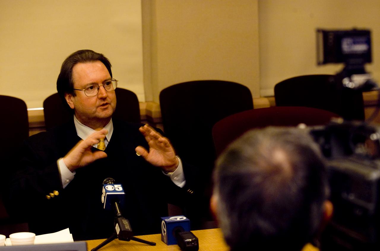 G. Scott Hubbard, Ames Director held a informal discussion and question-and-answer session with  Bay Area news media on the space exploration vision announced President George W. Bush earlier in the day.