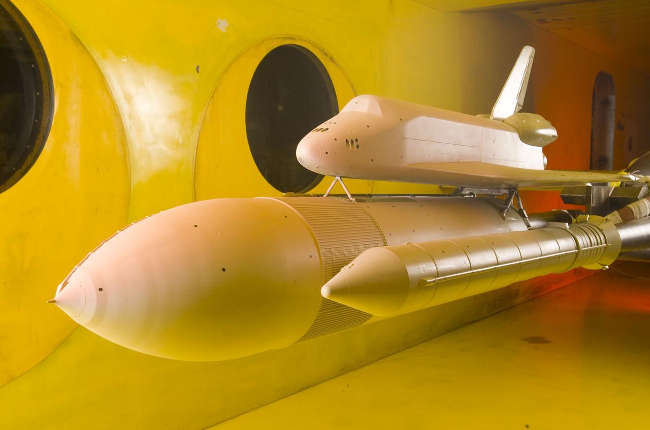 3% Space Shuttle Model Testing for Return to flight in the Ames 9X7ft wind tunnel test T97-0131 (IA-700B) with pressure sensitive paint