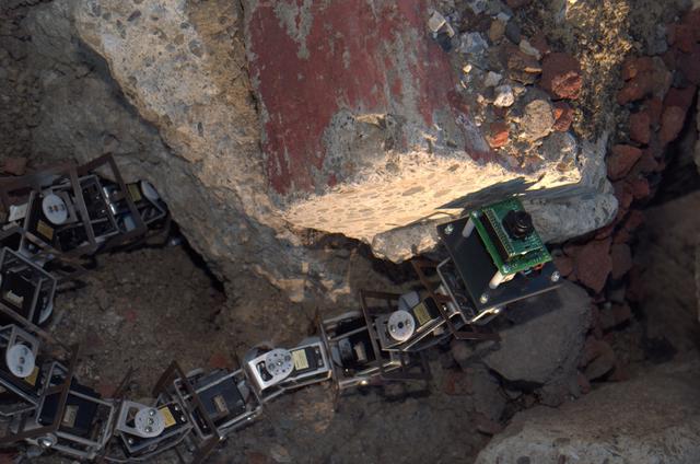 Scorpion robot demo at the Ames Mars test bed (Snakebot)