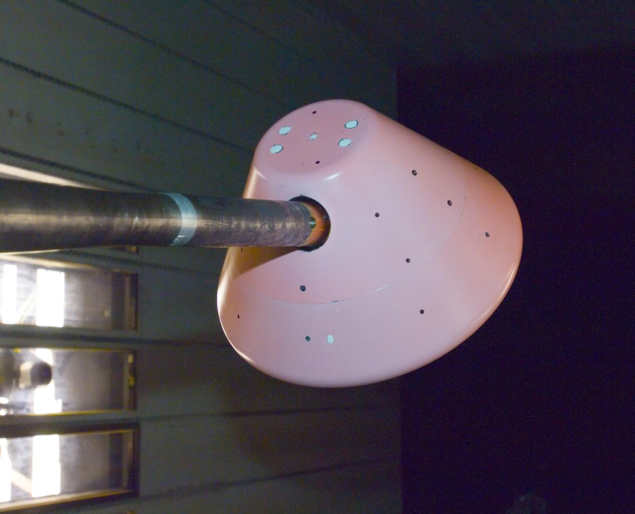 CEV model with pressure sensitive paint (PSP) test 11-0148 in the 11ft Ames wind tunnel