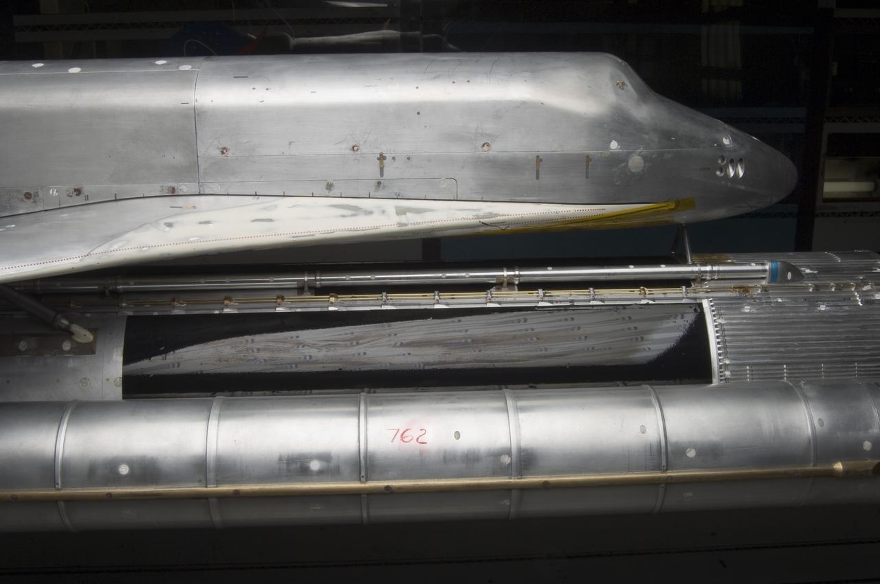 3% Space shuttle Acoustics model test-11-150 in 11ft. wind tunnel on PAL Ramp