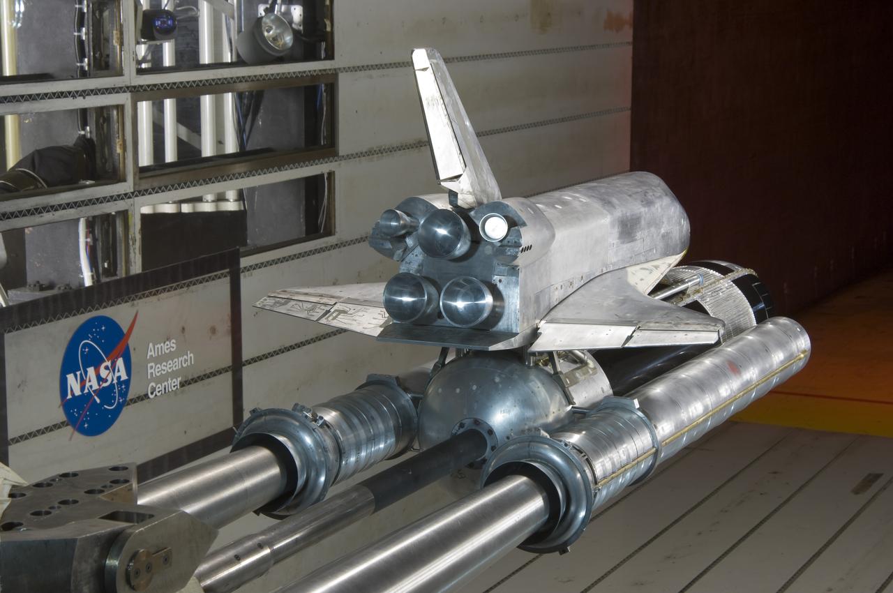 3% Space shuttle Acoustics model test-11-150 in 11ft. wind tunnel on PAL Ramp