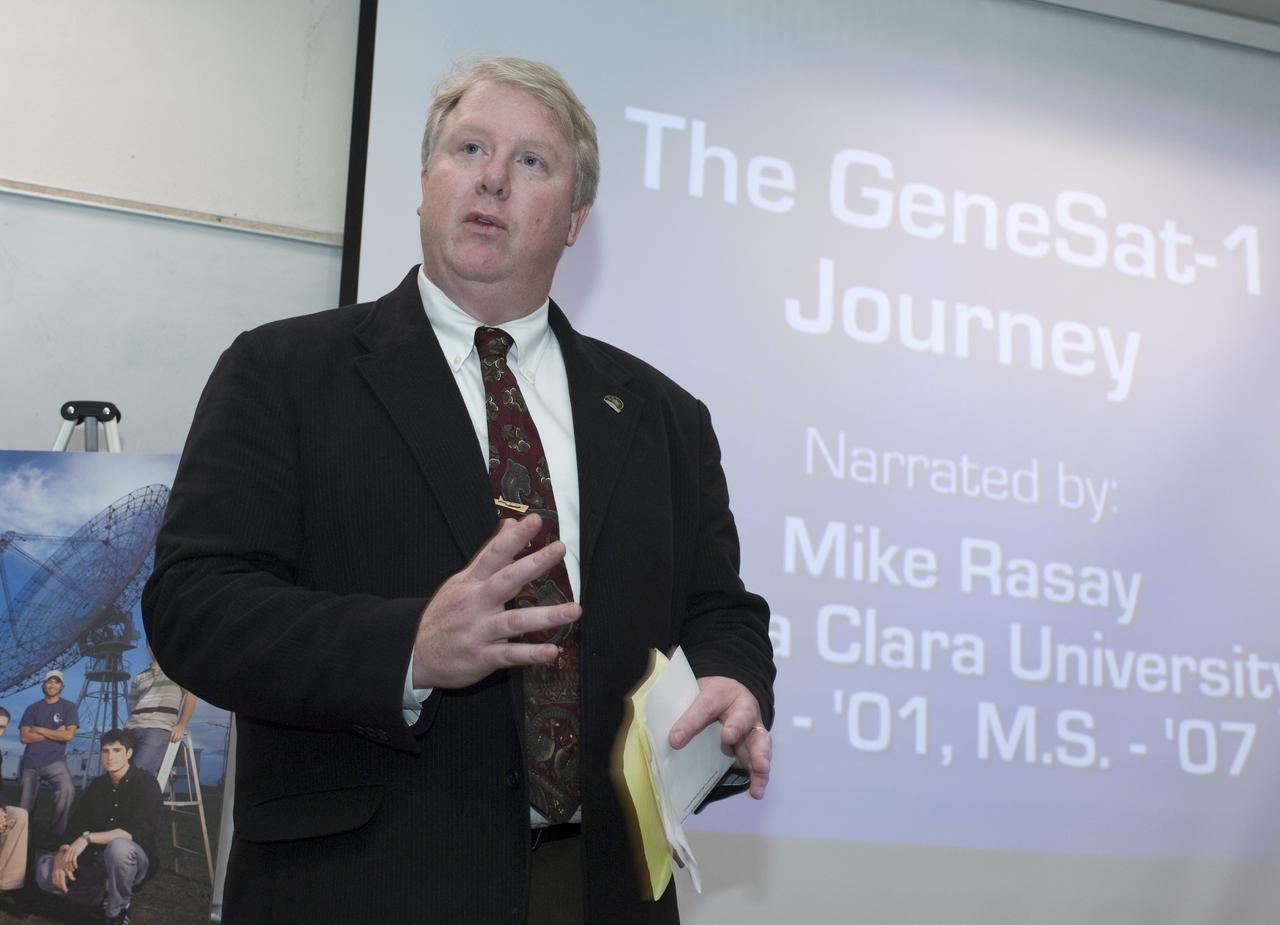 Handover of GeneSat 1 from NASA to Santa Clara University event with John Hines, NASA Ames
