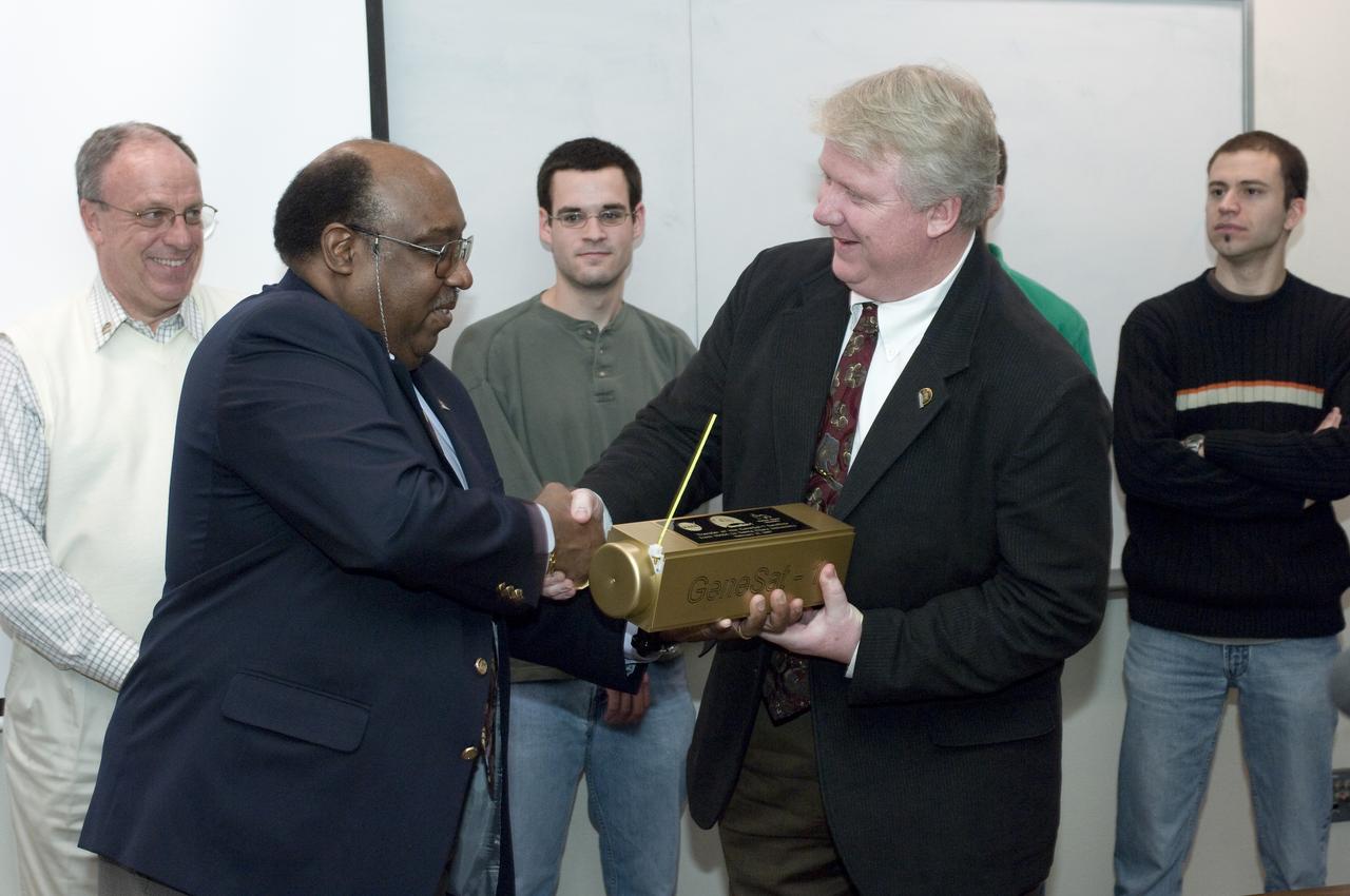 Handover of GeneSat 1 from NASA to Santa Clara University event