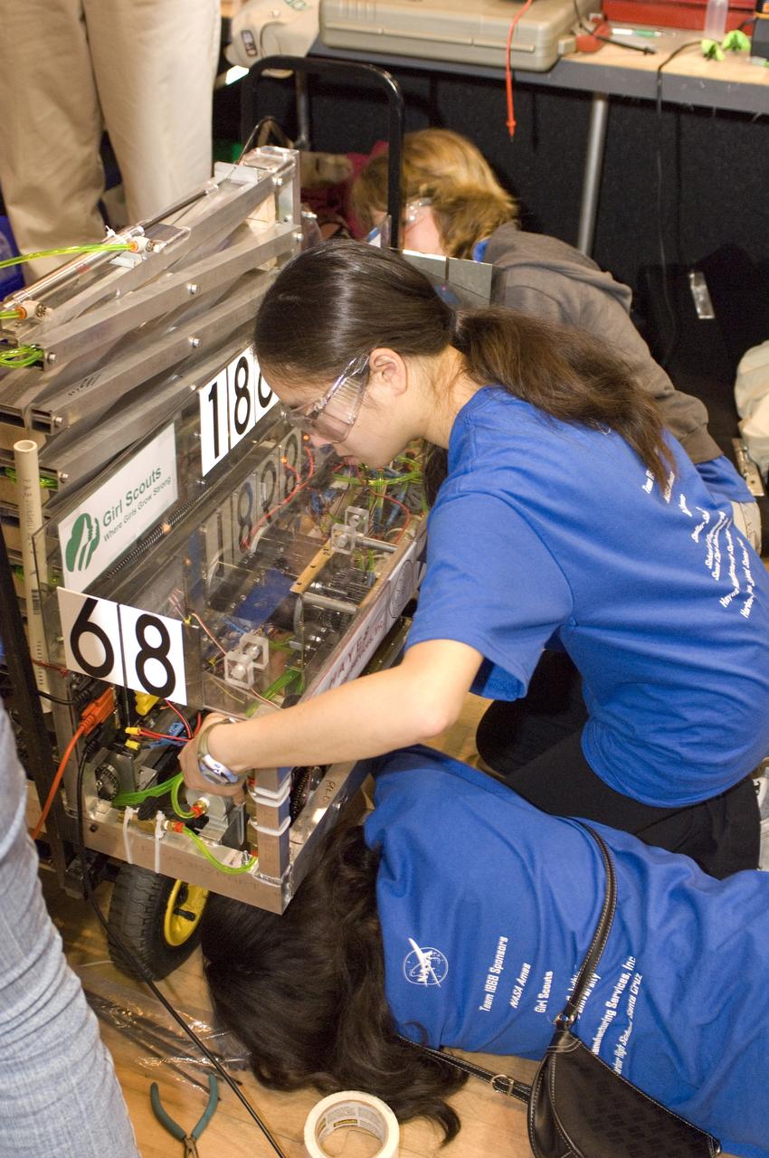 Silicon Valley FIRST Regional Robotics competition: Cheesy Poofs - Team 254 - NASA Ames Research Center & Bellarmine College Prep, San Jose, California (C)
