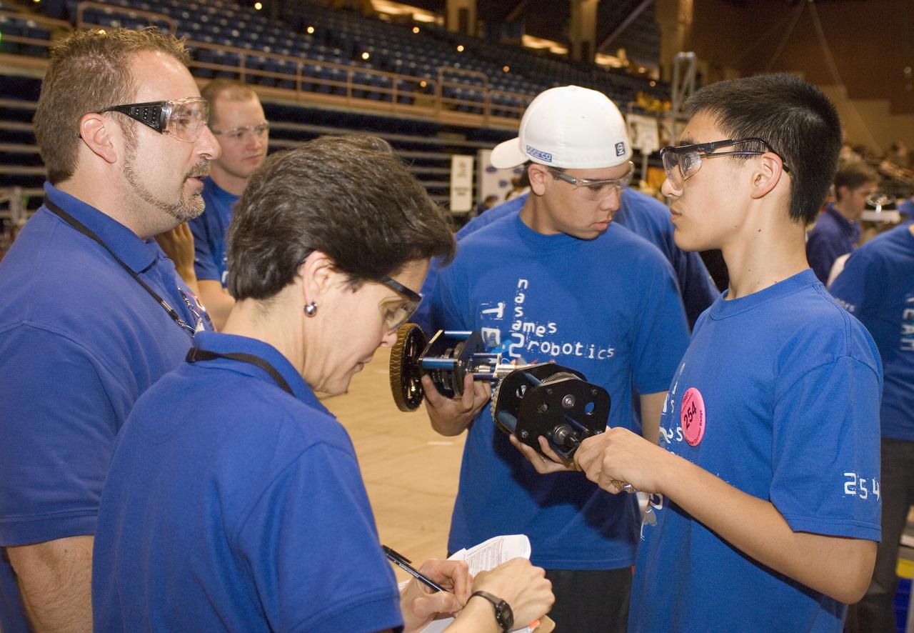 Silicon Valley FIRST Regional Robotics competition: Cheesy Poofs - Team 254 - NASA Ames Research Center & Bellarmine College Prep, San Jose, California (C)