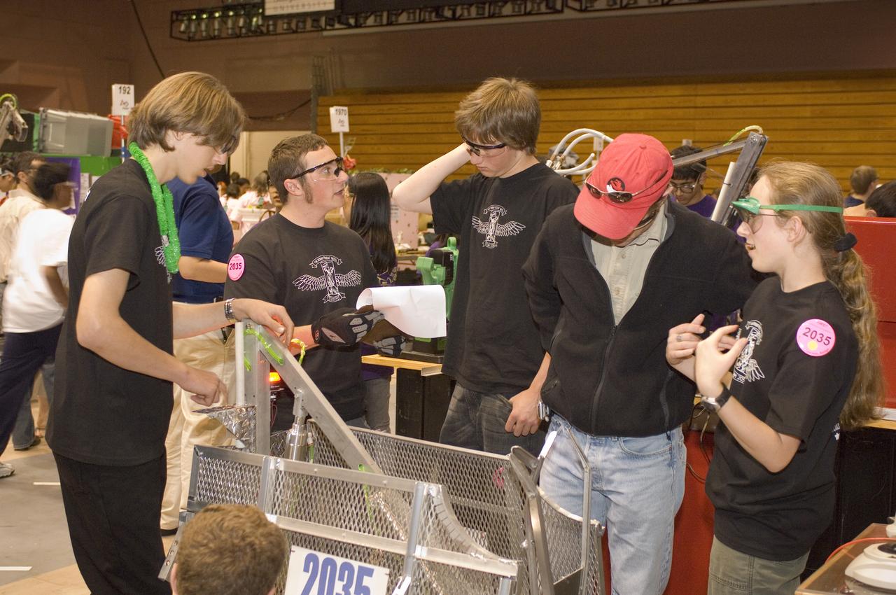 Silicon Valley FIRST Regional Robotics competition: ' Rockin' Bots -Team 2035 - NASA & Carmel High School, Carmel, California (CA) 9