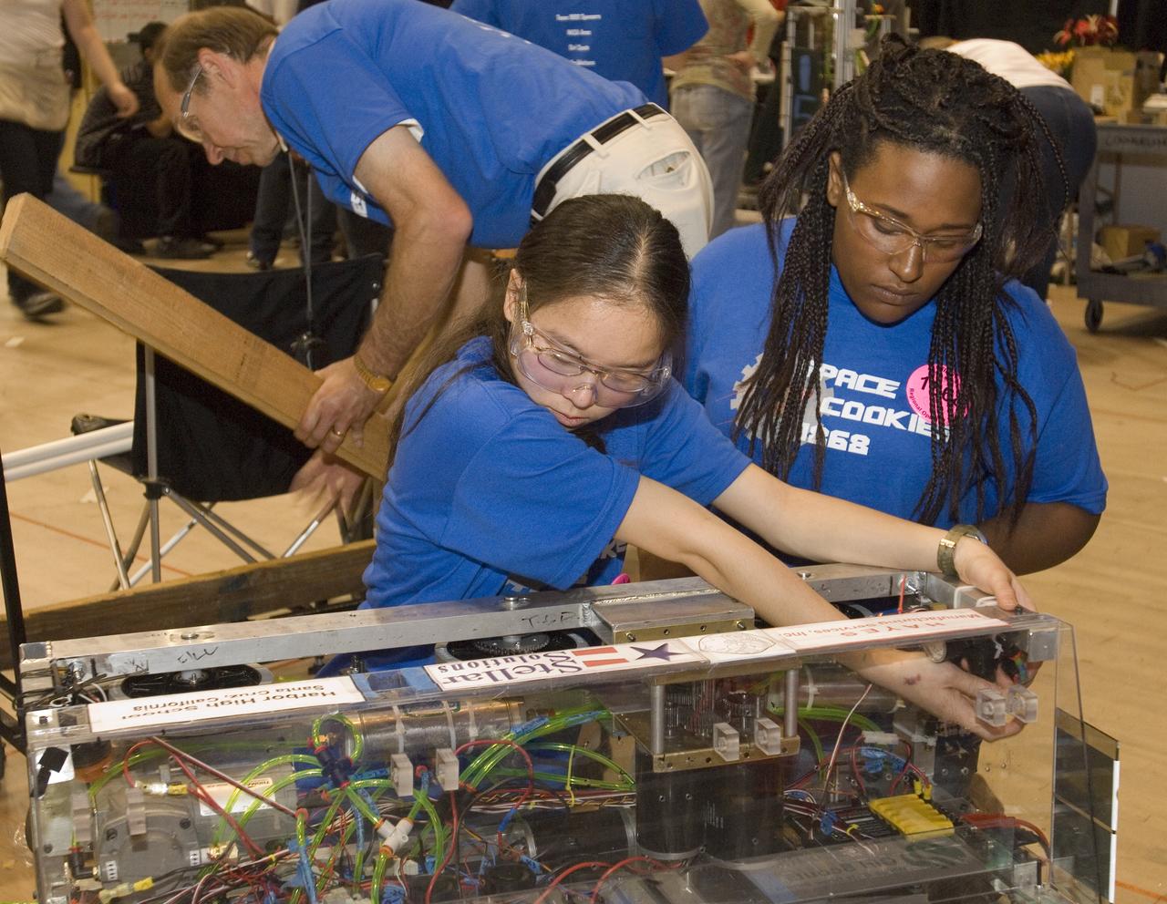 Silicon Valley FIRST Regional Robotics competition:  NASA Ames Research Center & Girl Scouts, Moffett Field, California (CA)
