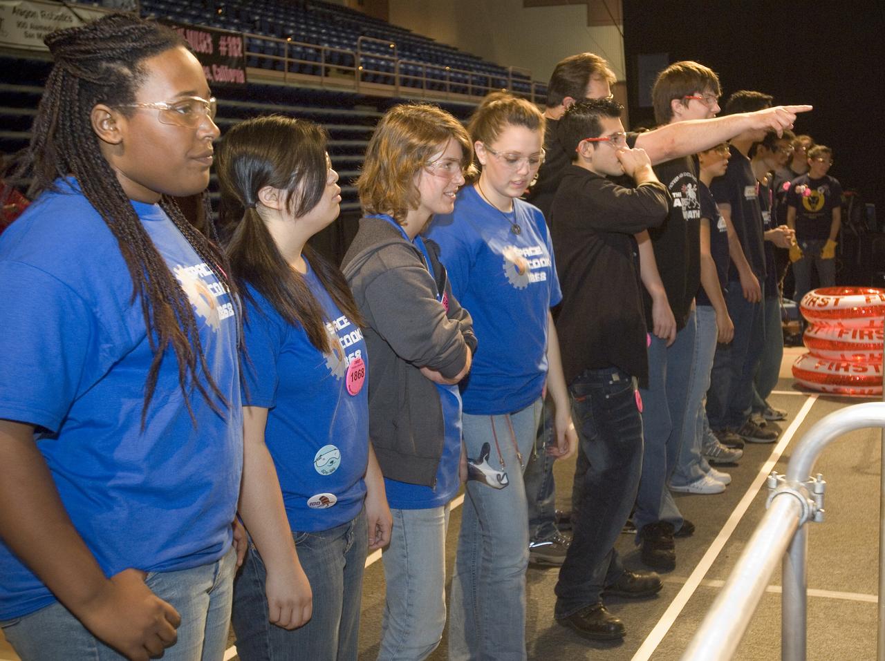 Silicon Valley FIRST Regional Robotics competition: Space Cookies - Team 1868  NASA Ames Research Center & Girl Scouts, Moffett Field, California (CA)