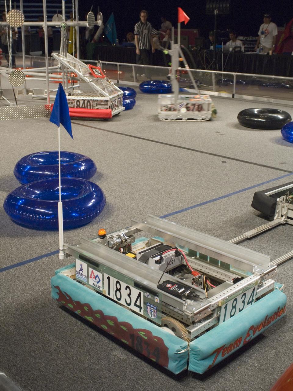 Silicon Valley FIRST Regional Robotics competition: Evolution Team 1834 - NASA/Google/NASA Robotics Education FIRST Spnsorship program/San Jose Job Corps/MetroED & SIA Tech, San Jose, California (CA)