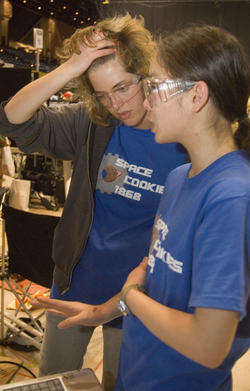 Silicon Valley FIRST Regional Robotics competition: Space Cookies - Team 1868 - NASA Ames Research Center & Girl Scouts, Moffett Field, California (CA)
