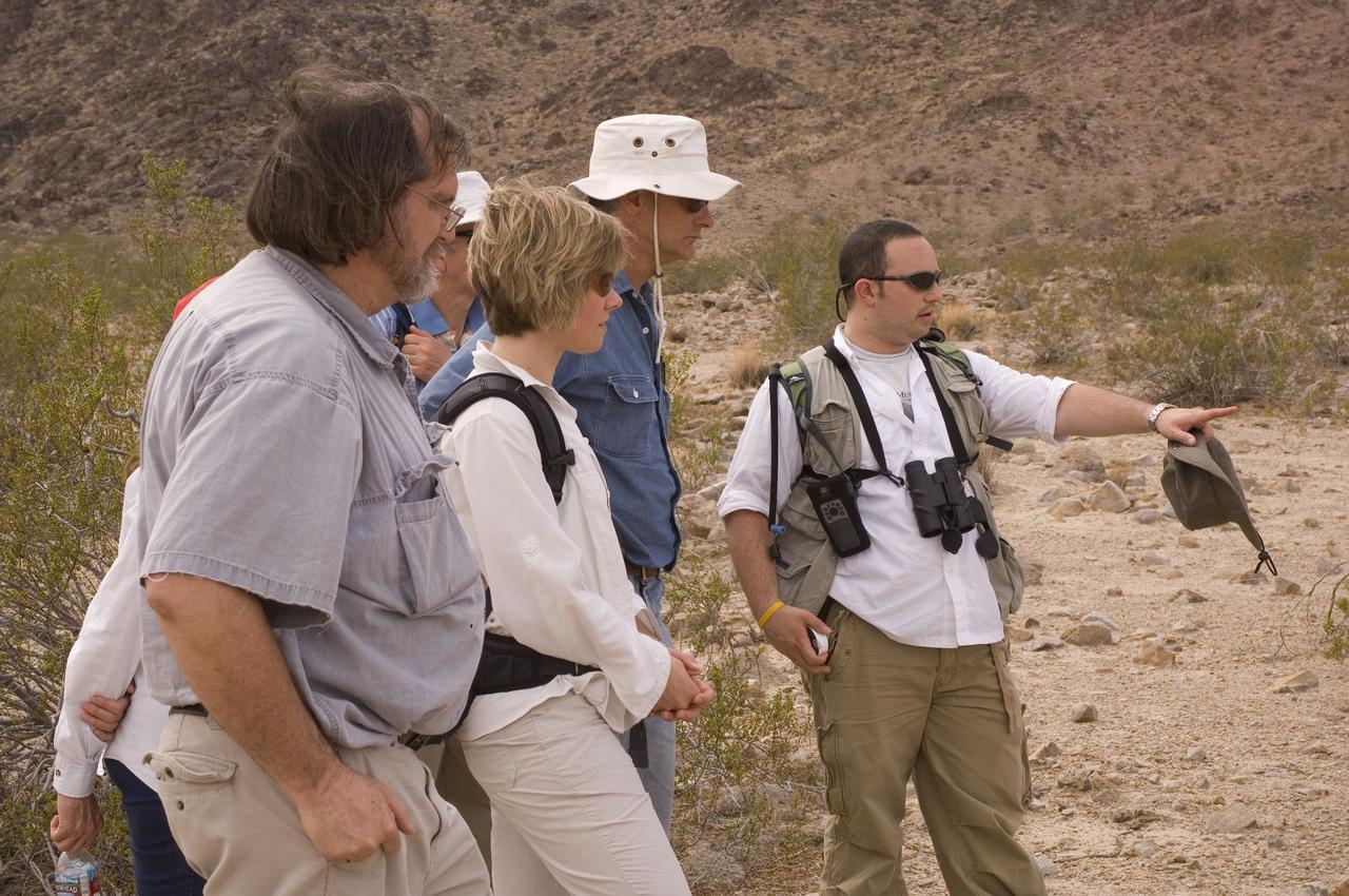 Spaceward Bound event in the Mojave Deser , CA (an outreach exercise) with Dr Chris McKay and Ames Education department personnel Brian Day, Barbara Bazar and a accompaning  (learning for the the classroom)  team of teachers will be studying side-by-side with NASA scientists who search for life in extreme environments, closely approximating what they expect to find on other planets. Why the Mojave -- an inhospitable, sun-drenched spot in the California Desert? This natural setting presents scientists with opportunities to study environments that are analogous to what explorers will find on the Moon and Mars. Teachers and scientists will perform scientific fieldwork in lunar geology, Mars astrobiology, Mars geology, and issues of temperature and solar inundation and radiation. for additional information and Outreach projects  see http://quest.arc.nasa.gov/