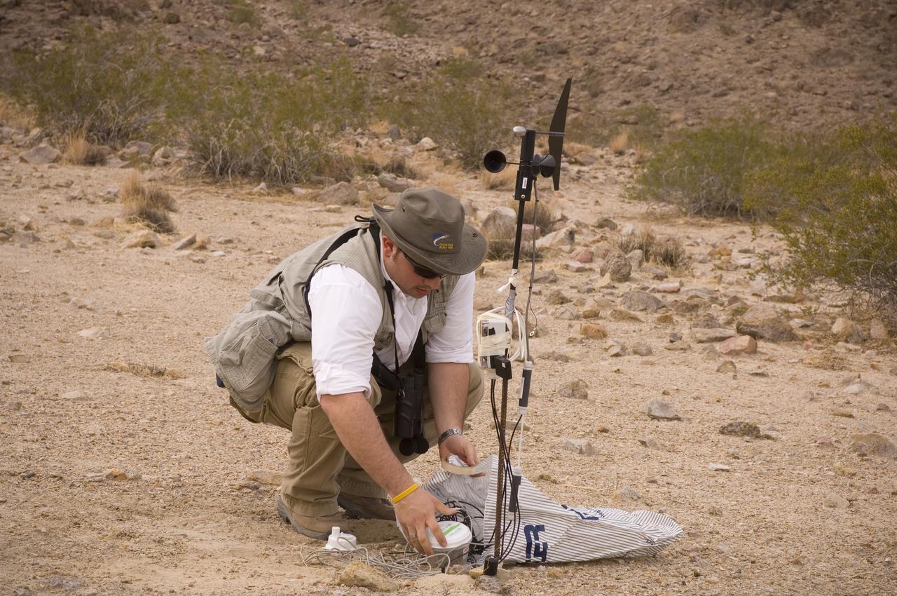 Spaceward Bound event in the Mojave Deser , CA (an outreach exercise) with Dr Chris McKay and Ames Education department personnel Brian Day, Barbara Bazar and a accompaning (learning for the the classroom) team of teachers will be studying side-by-side with NASA scientists who search for life in extreme environments, closely approximating what they expect to find on other planets. Why the Mojave -- an inhospitable, sun-drenched spot in the California Desert? This natural setting presents scientists with opportunities to study environments that are analogous to what explorers will find on the Moon and Mars. Teachers and scientists will perform scientific fieldwork in lunar geology, Mars astrobiology, Mars geology, and issues of temperature and solar inundation and radiation. for additional information and Outreach projects see http://quest.arc.nasa.gov/