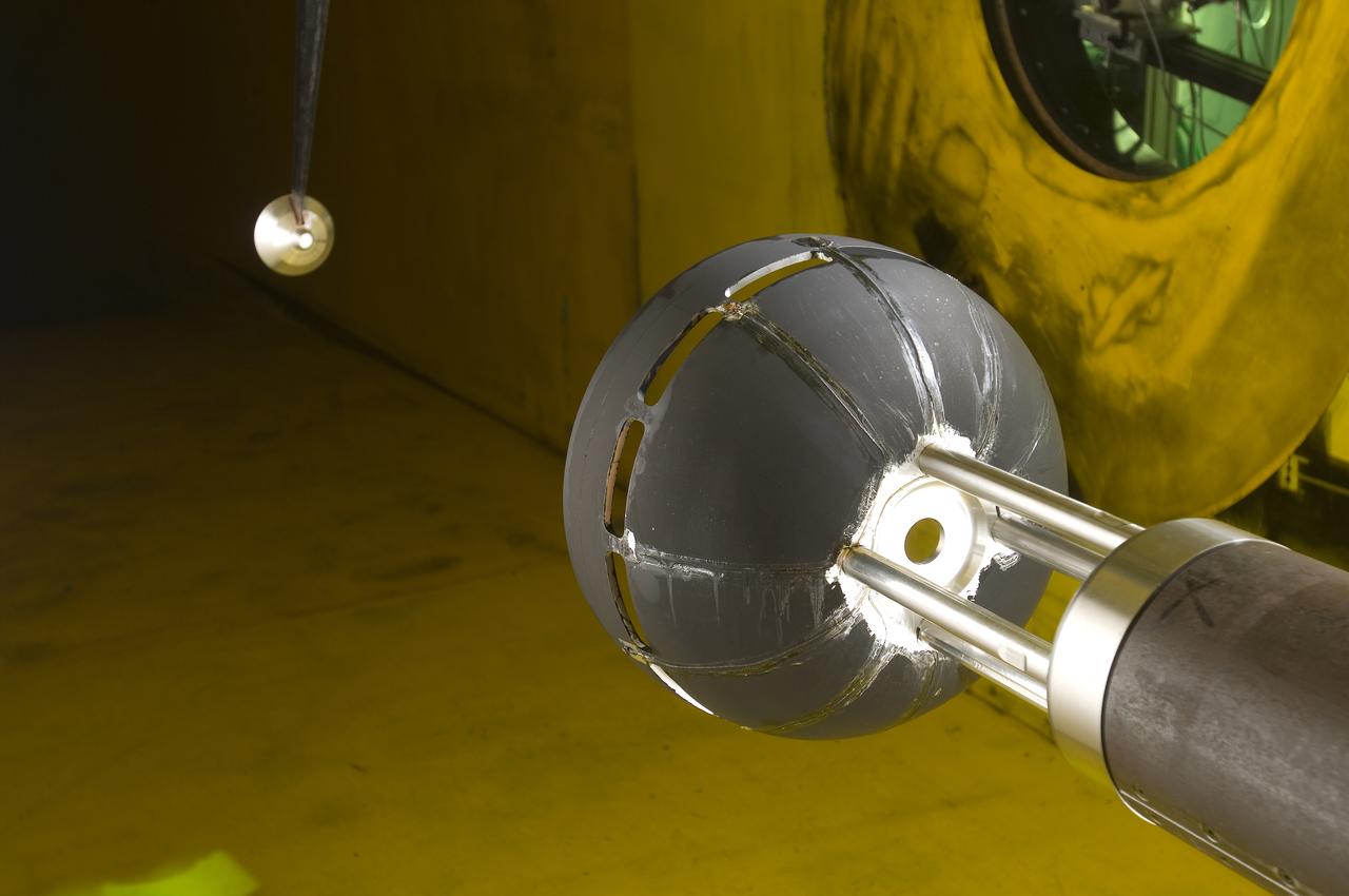 MSL III  (Mars Science Laboratory) Test in UPWT 9x7ft with tunnel Test-97-159 These tests were for parachute entry deployment CFD validation.