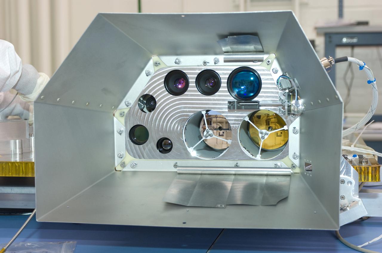 LCROSS flight hardware in clean room at Ames N-240.  (back view)