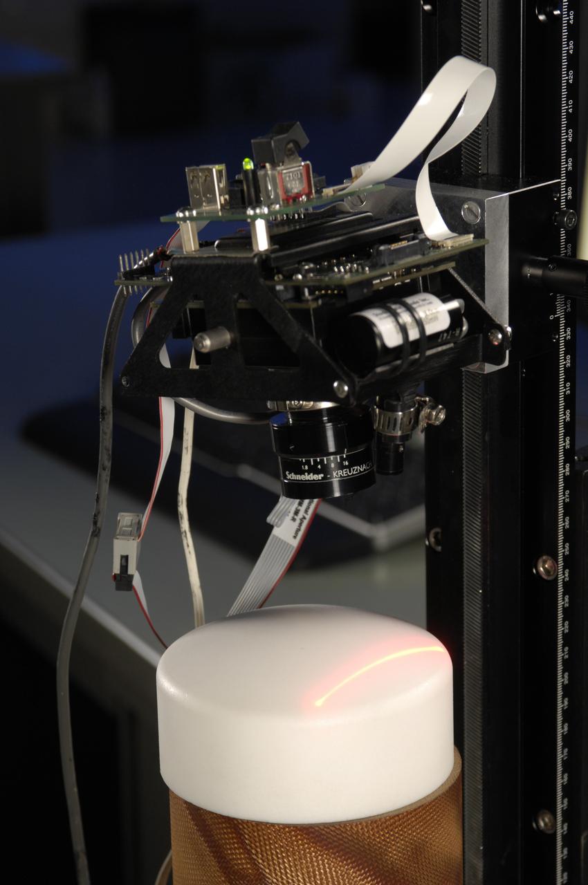 Desk top scanner used to inspect Orion Heat Schield Materials