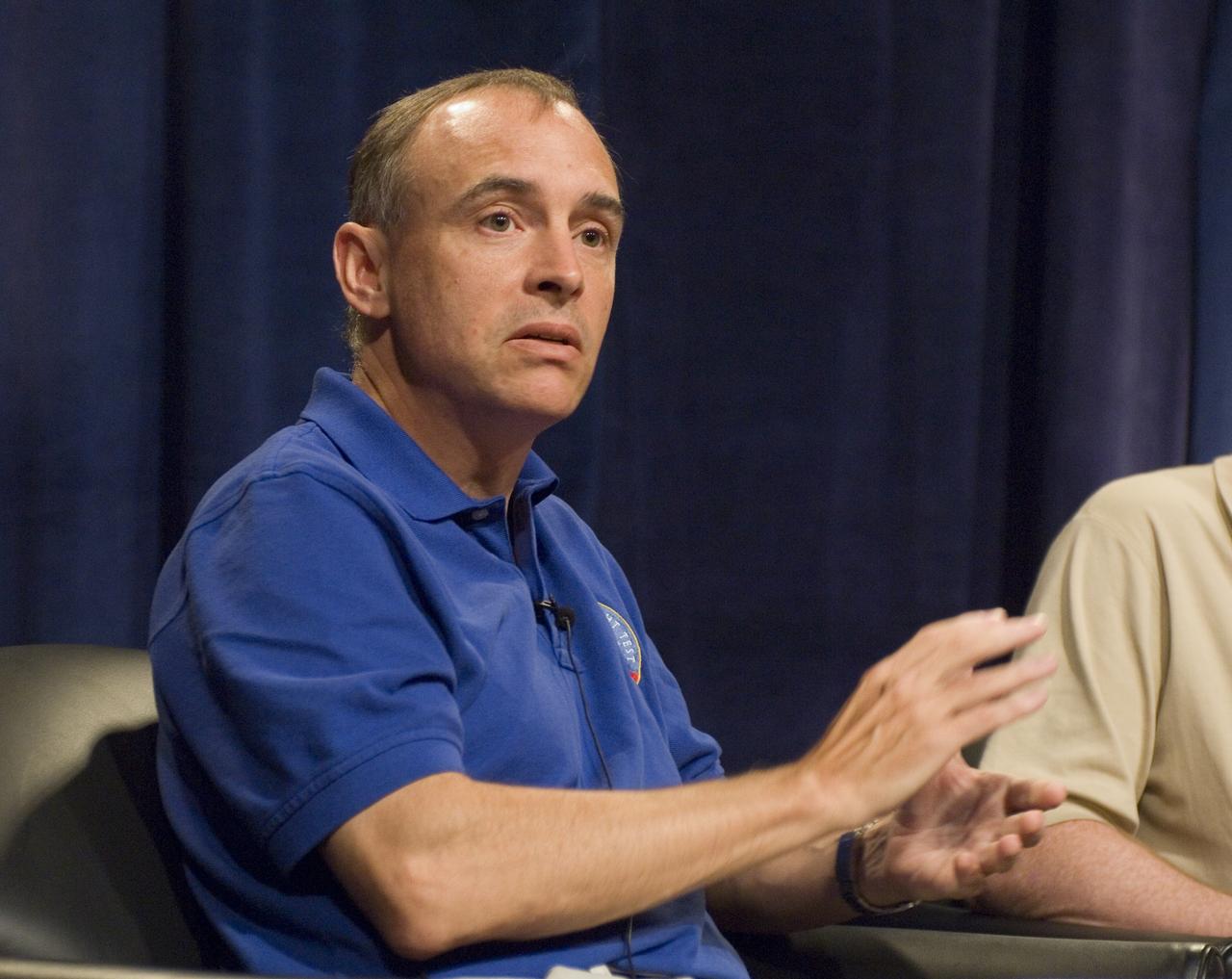 NASA Officials gather at Ames Research Center to discuss Spaceship development progress. Constellation is developing the Orion spacecraft and Ares rockets to support an American return to the moon by 2020.  Speaker  Jeff Hanley, JSC Constellation program manager