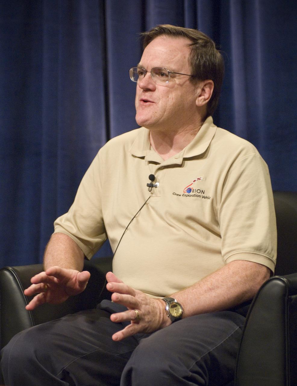 NASA Officials gather at Ames Research Center to discuss Spaceship development progress. Constellation is developing the Orion spacecraft and Ares rockets to support an American return to the moon by 2020.