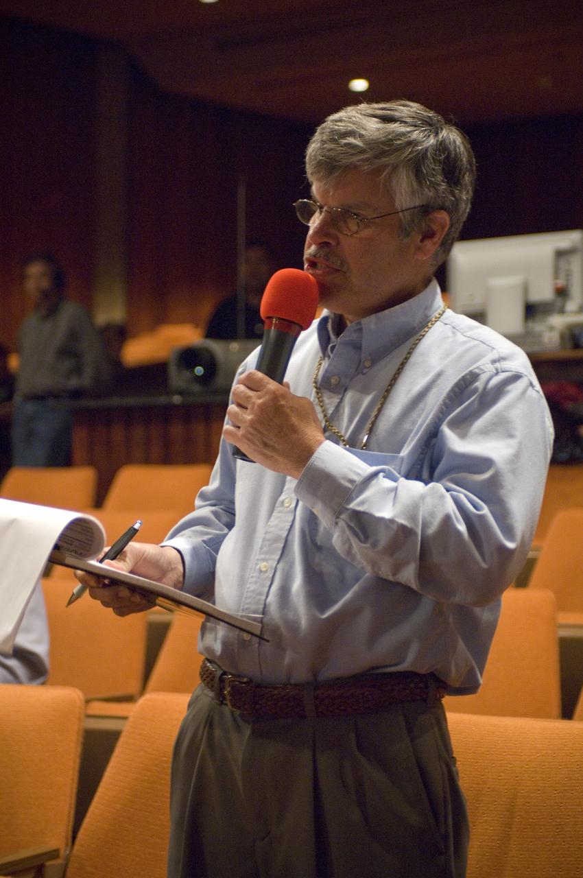 NASA Officials gather at Ames Research Center to discuss Spaceship development progress. Constellation is developing the Orion spacecraft and Ares rockets to support an American return to the moon by 2020.  (with Mike Mewhinney, Ames PAO (news chief) Officer)