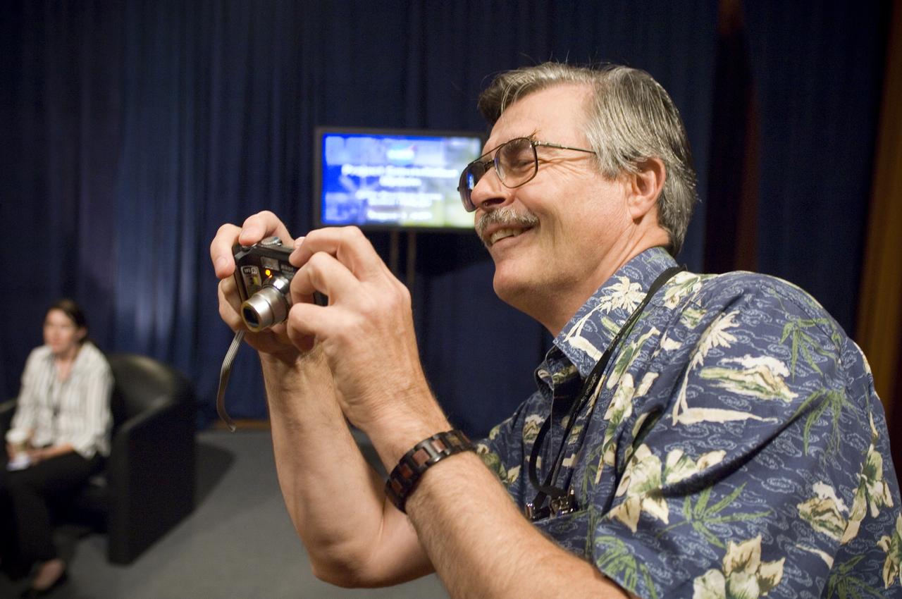 NASA Officials gather at Ames Research Center to discuss Spaceship development progress. Constellation is developing the Orion spacecraft and Ares rockets to support an American return to the moon by 2020.  with John Bluck, NASA Ames PAO officer