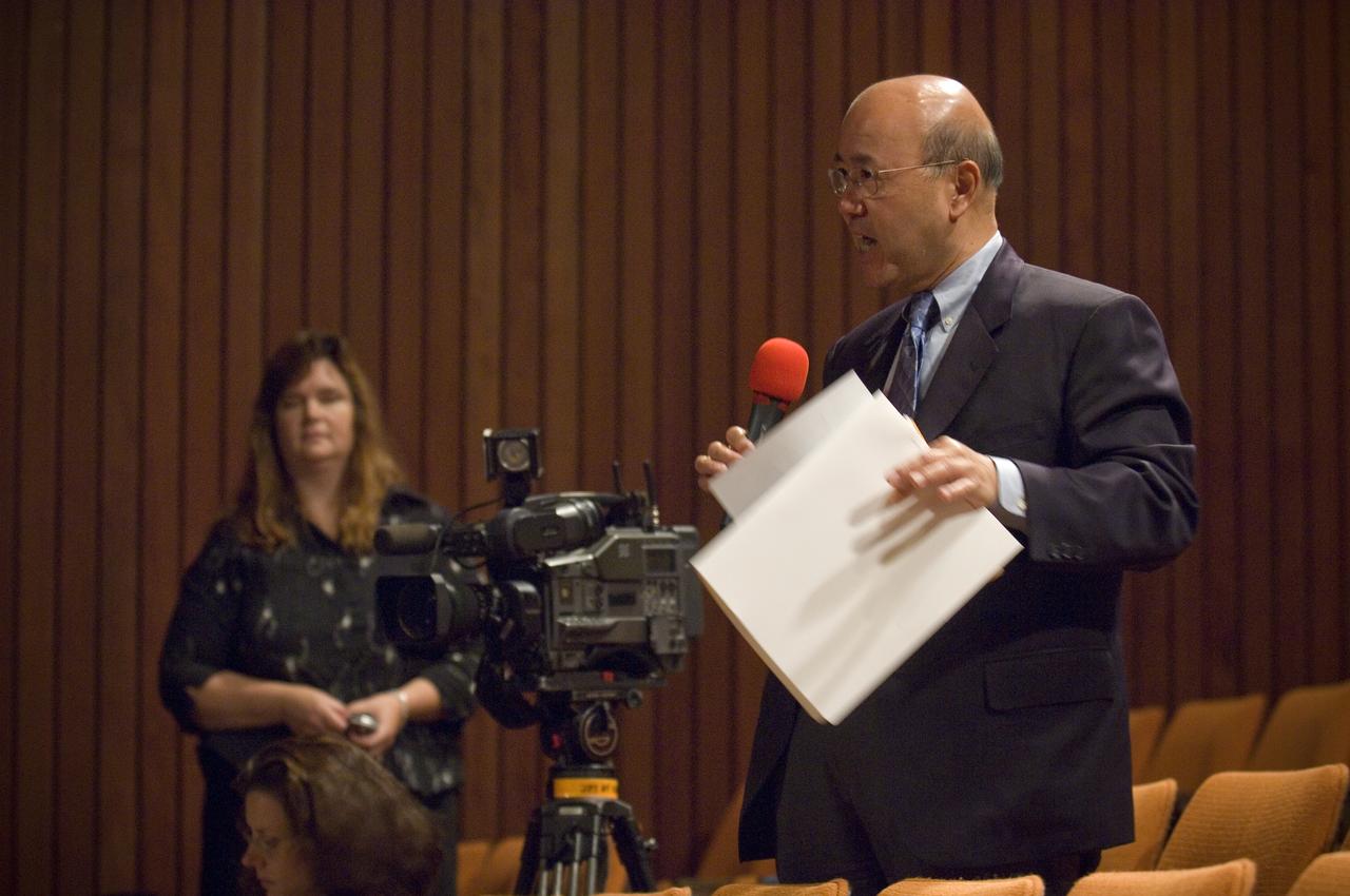 NASA Officials gather at Ames Research Center to discuss Spaceship development progress. Constellation is developing the Orion spacecraft and Ares rockets to support an American return to the moon by 2020.