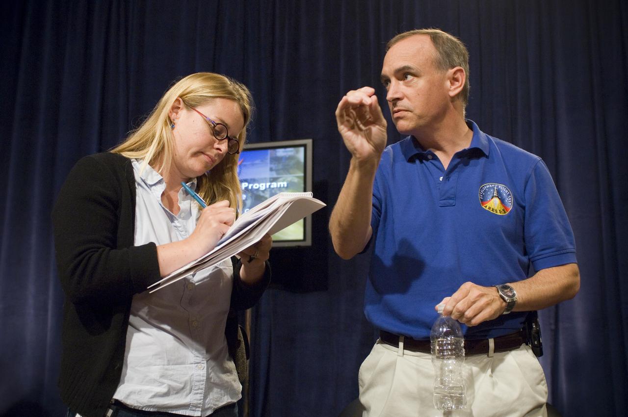 NASA Officials gather at Ames Research Center to discuss Spaceship development progress. Constellation is developing the Orion spacecraft and Ares rockets to support an American return to the moon by 2020.  Speaker  Jeff Hanley, JSC Constellation program manager