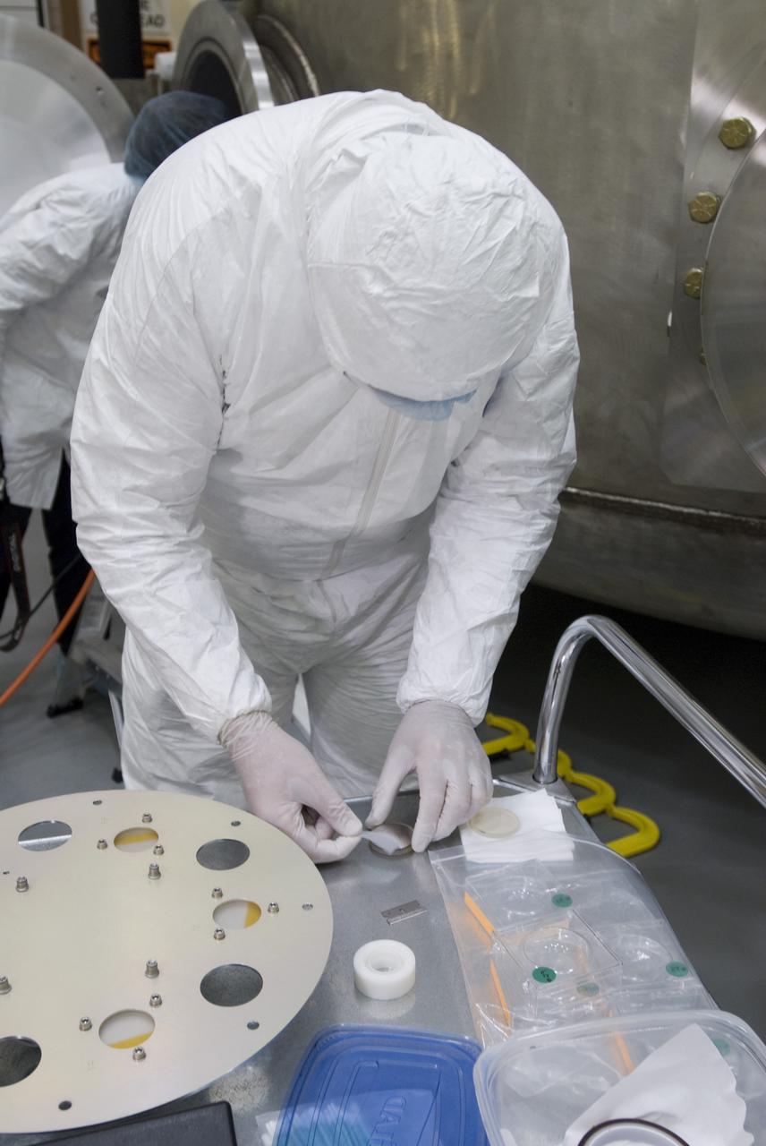 SOFIA (Stratospheric Observatory for Infrared Astronomy) primary mirror being coated in the Ames N-211 Vacuum Chamber.