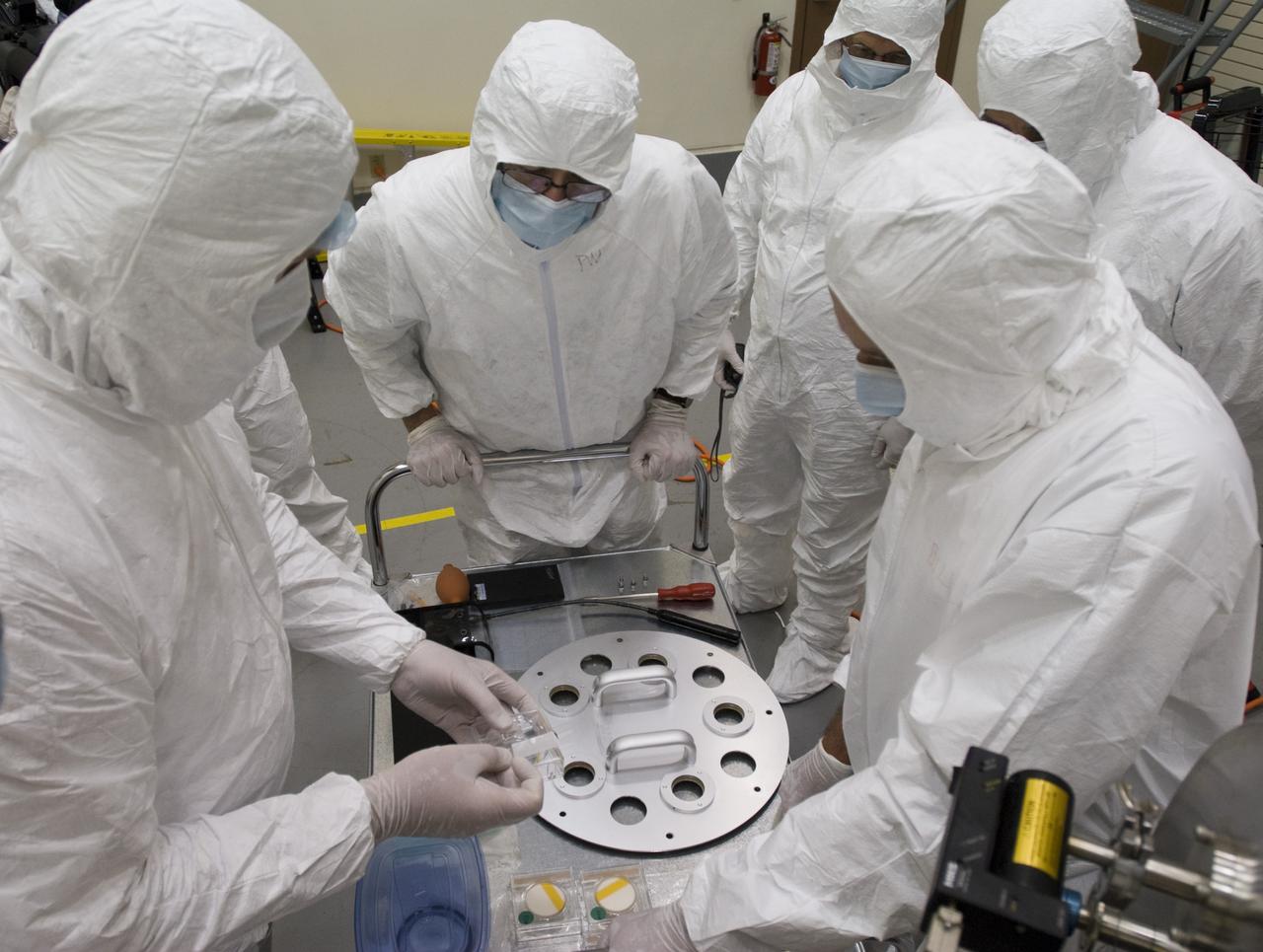 SOFIA (Stratospheric Observatory for Infrared Astronomy) primary mirror being coated in the Ames N-211 Vacuum Chamber.