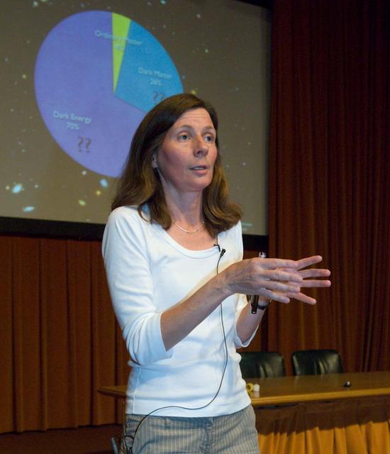 Professor Patricia Burchat, Chair of the Physics Department at Stanford University presents a Director's Colloquium entitled 'The Dark Side of the Universe'.
