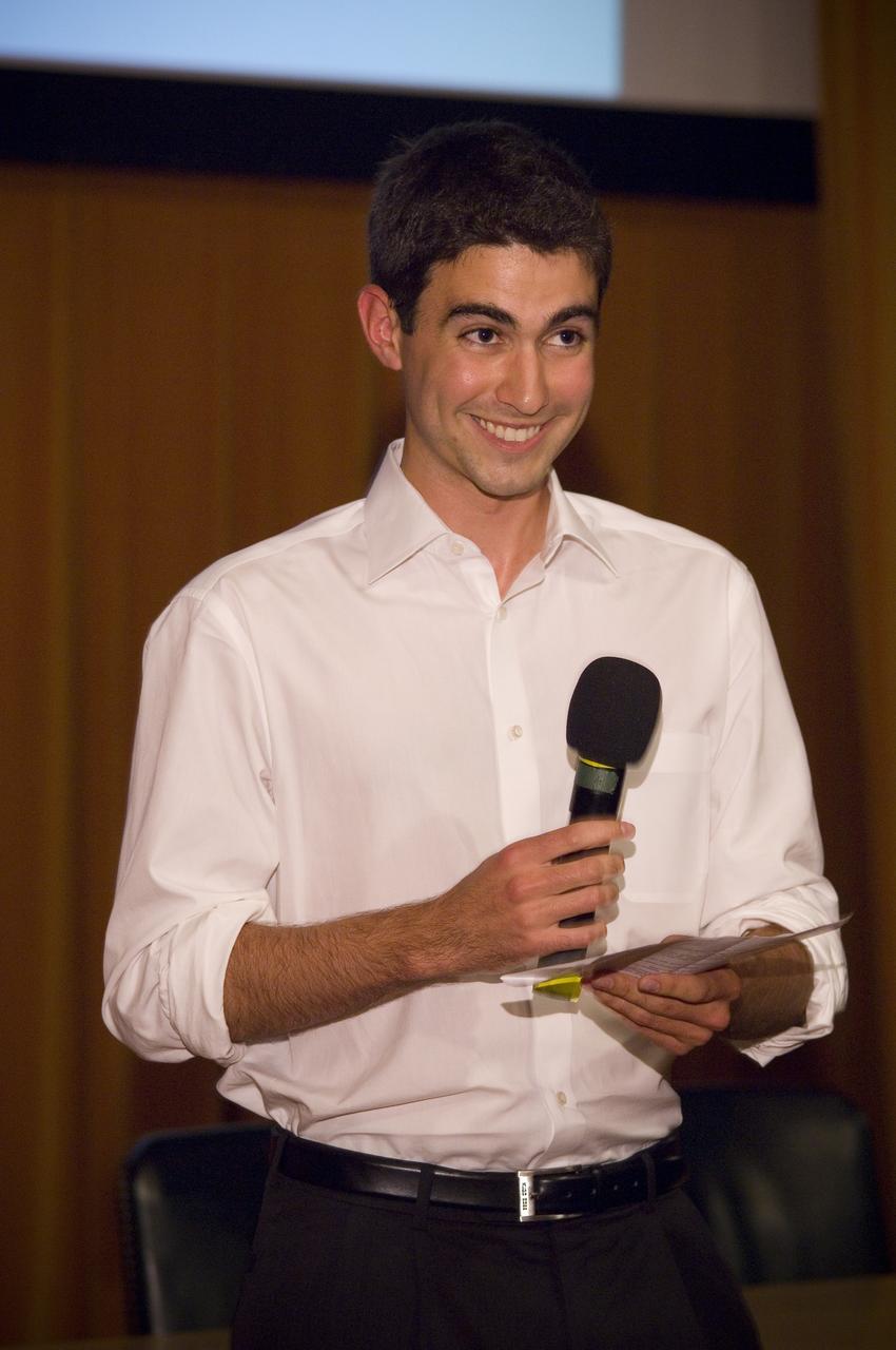 Summer Internship for 2008 closing ceremony: Matthew Daniels, Small Spacecraft Division
