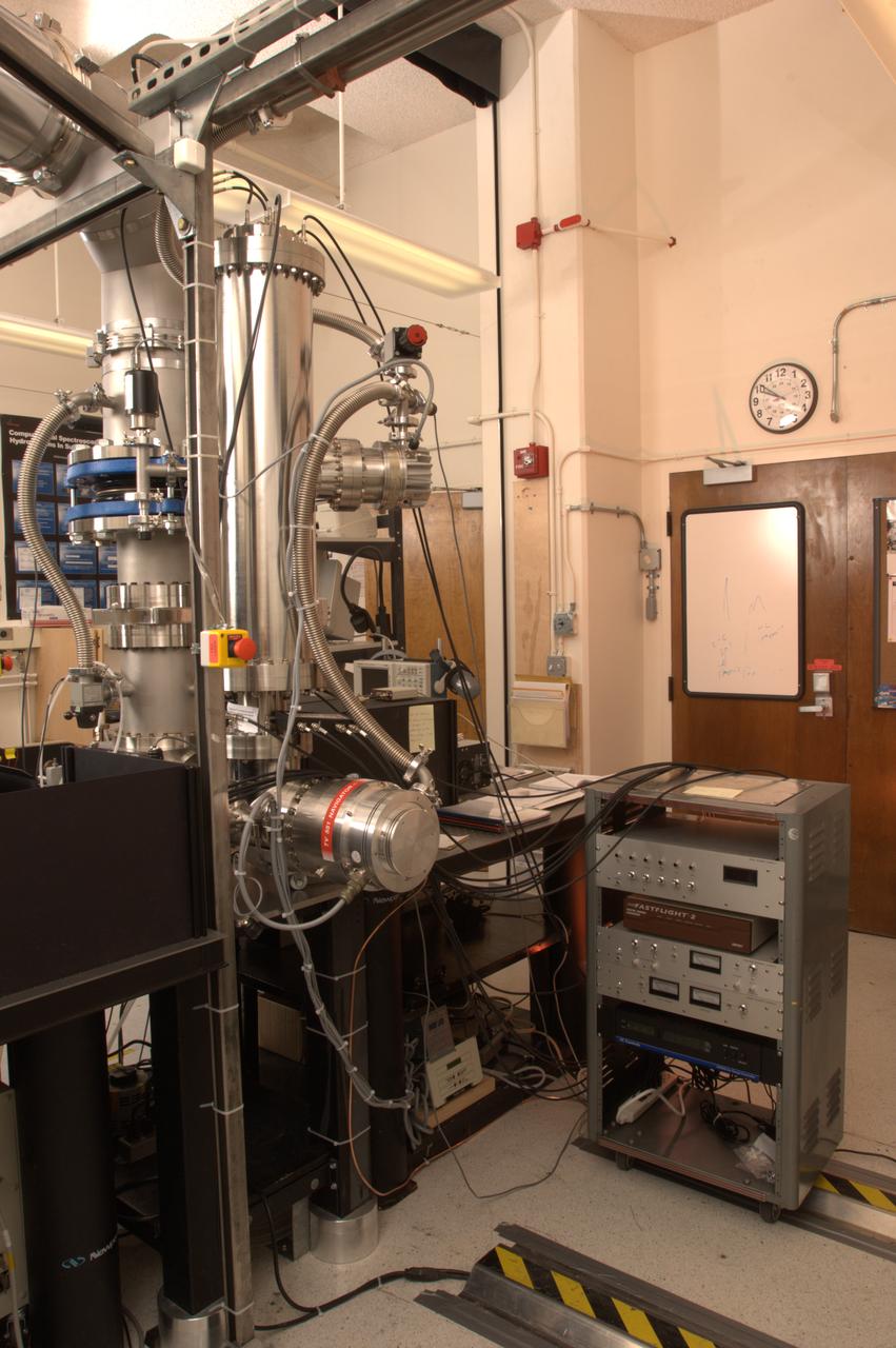 NASA Ames Astrophysics Branch (code-SSA), Pulsed discharge nozzle - Cavity Ring down - Reflection Time of Flight Mass Spectrometer (N-245 rm B-31) (PDN-CRDS-RETOFMS)