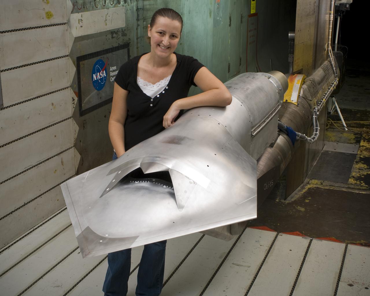 Versatile Affordable Advanced Turbine Engine (VAATE) tested in the Ames 11ft wind tunnel  Test-11-0191 with Amela Zanacic, of Ames/Jacobs Technology