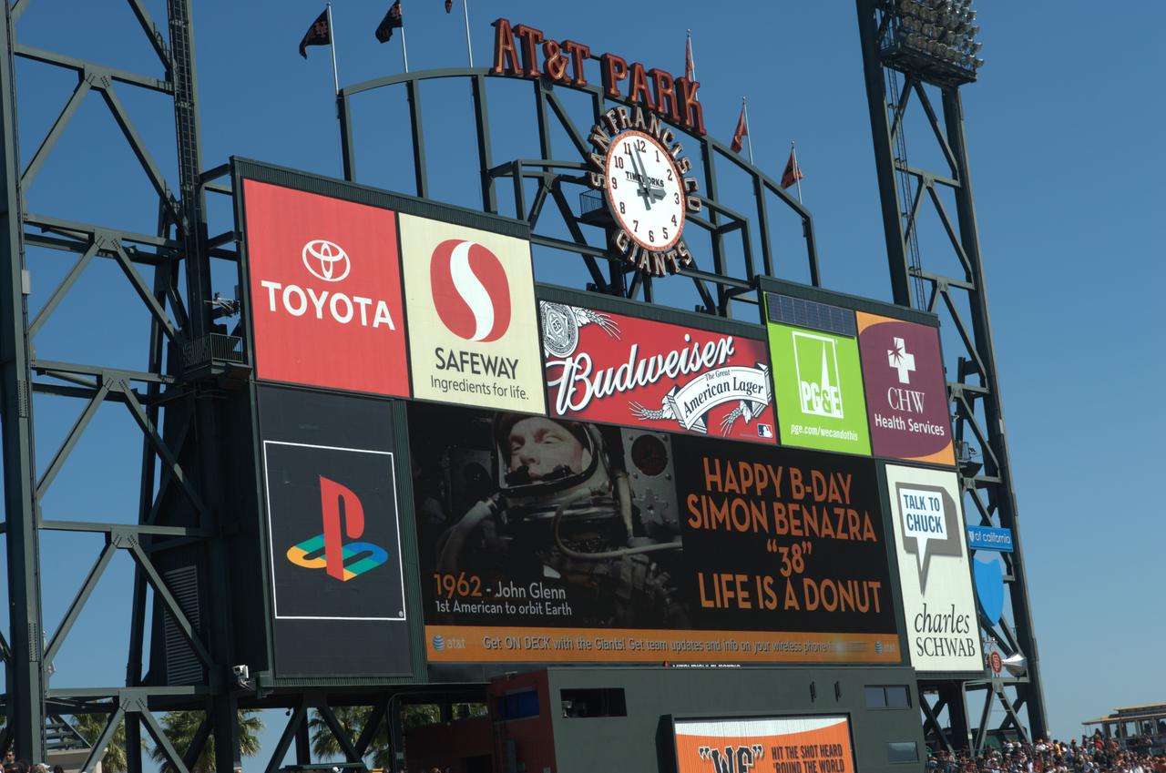 NASA Day at AT&T Park: NASA and the San Francisco Giants share a day to celebrate the 50 year anniversaries.